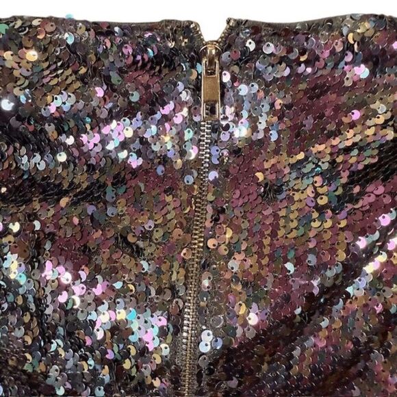 Lulus Sequin Long Sleeve Mini Dress Blue Purple Green Bodycon Sparkle Size XS - Picture 6 of 14